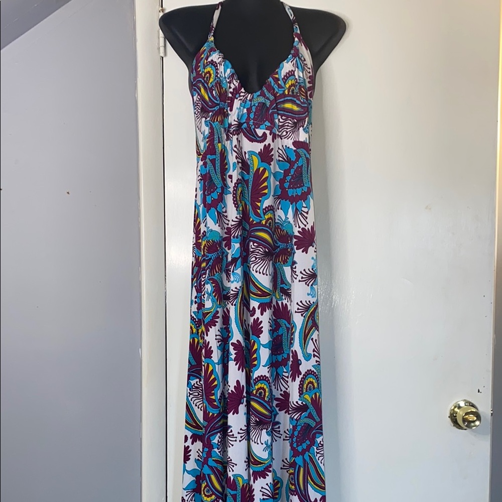 Rocawear Colorful Halter Maxi Dress M